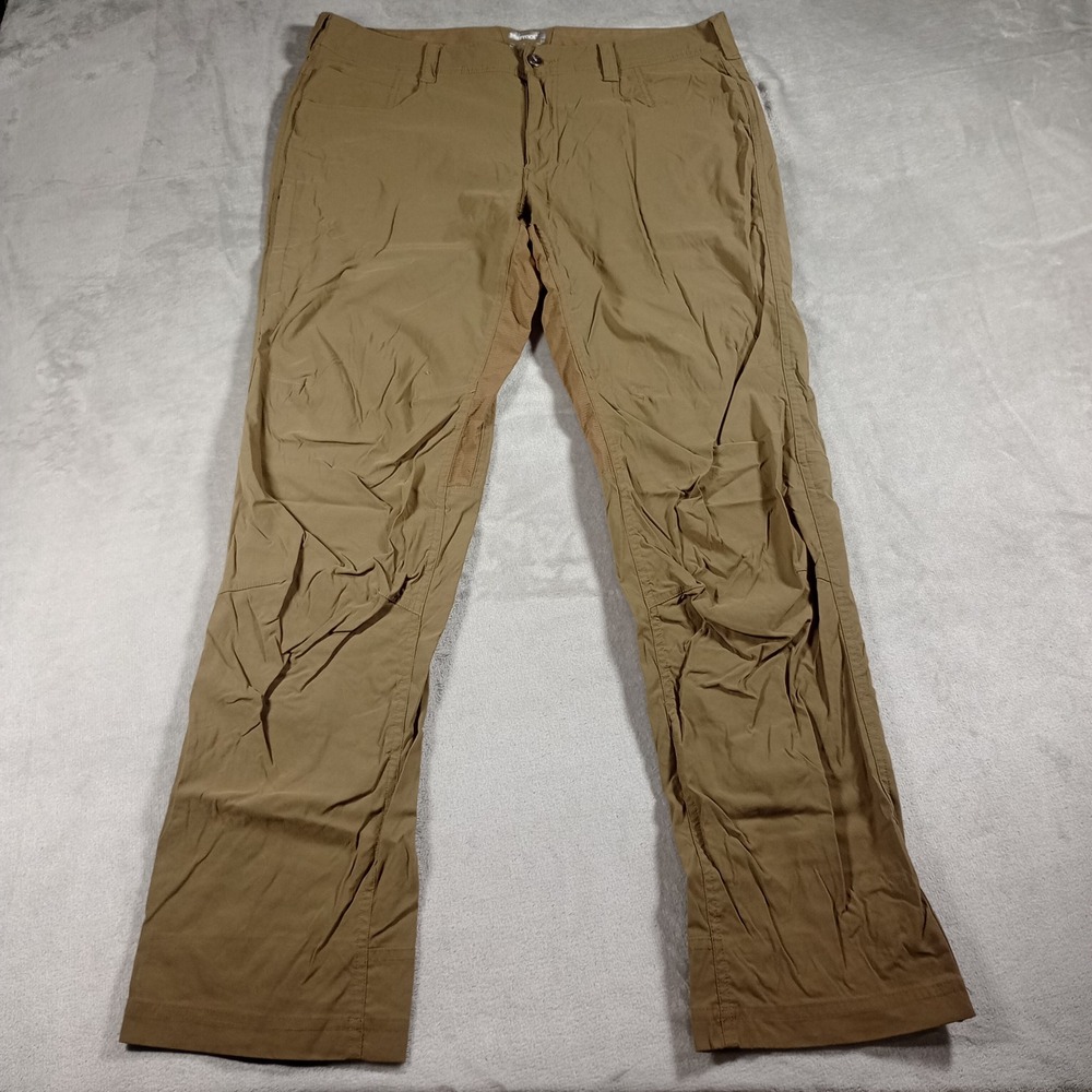 Marmot Hiking Pants Mens 34 Brown H54380 Straight Leg Nylon Stretch Gorpcore